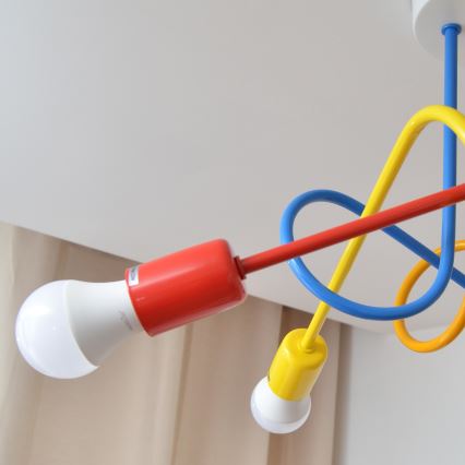 Kinder LED hanglamp aan een koord OXFORD 5xE27/15W/230V