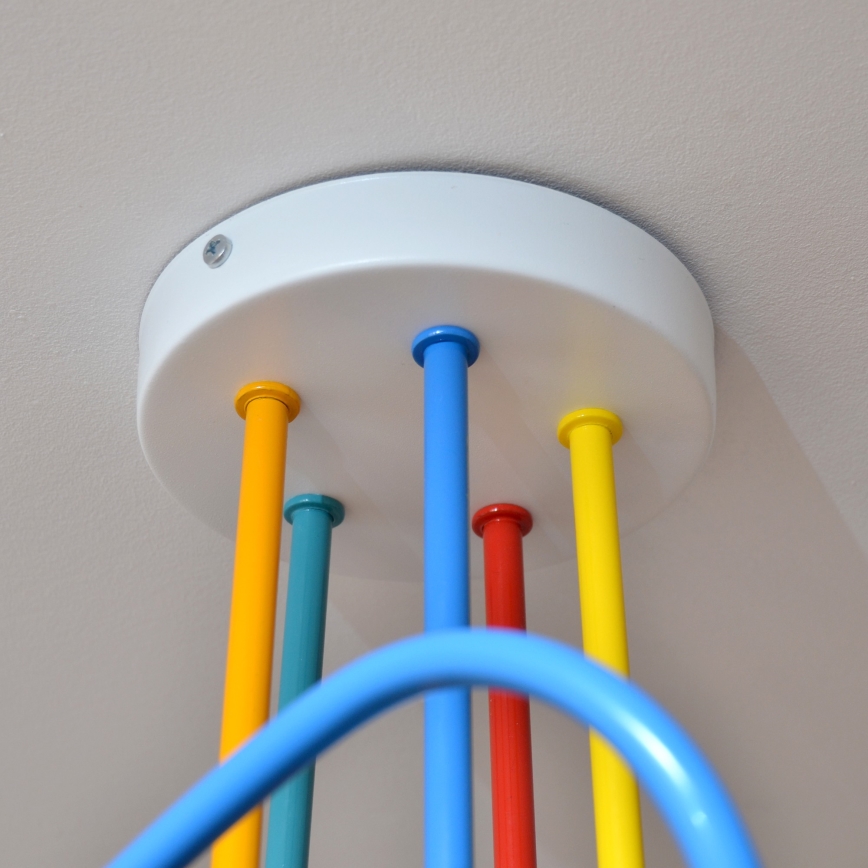 Kinder LED hanglamp aan een koord OXFORD 5xE27/15W/230V