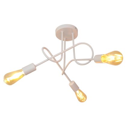 Kinder plafondlamp OXFORD 3xE27/15W/230V wit