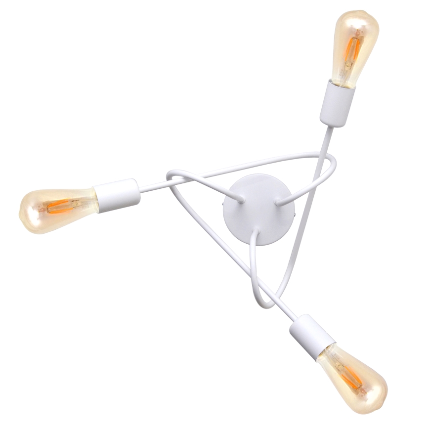 Kinder plafondlamp OXFORD 3xE27/15W/230V wit