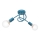 Kinder plafondverlichting OXFORD 2xE27/15W/230V blauw