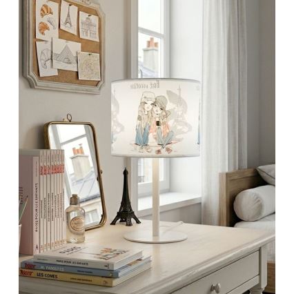 Kinder-tafellamp GIRLS VIBES 1x E27/60W/230V, Ø 18 cm Paris