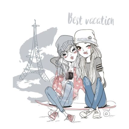 Kinder-tafellamp GIRLS VIBES 1x E27/60W/230V, Ø 18 cm Paris