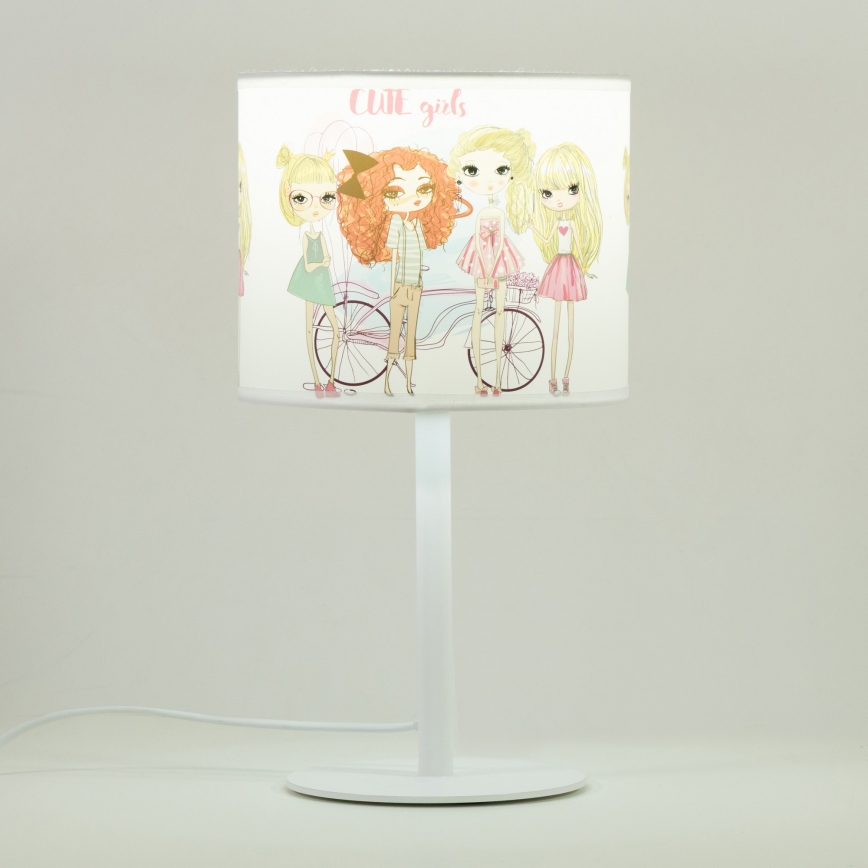 Kinder tafellamp GIRLS VIBES 1xE27/60W/230V Ø 18 cm voor meisjes