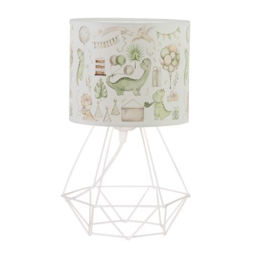 Kinder-tafellamp KIDS ROOM 1x E27/60W/230V Ø 18 cm – dinosaurus