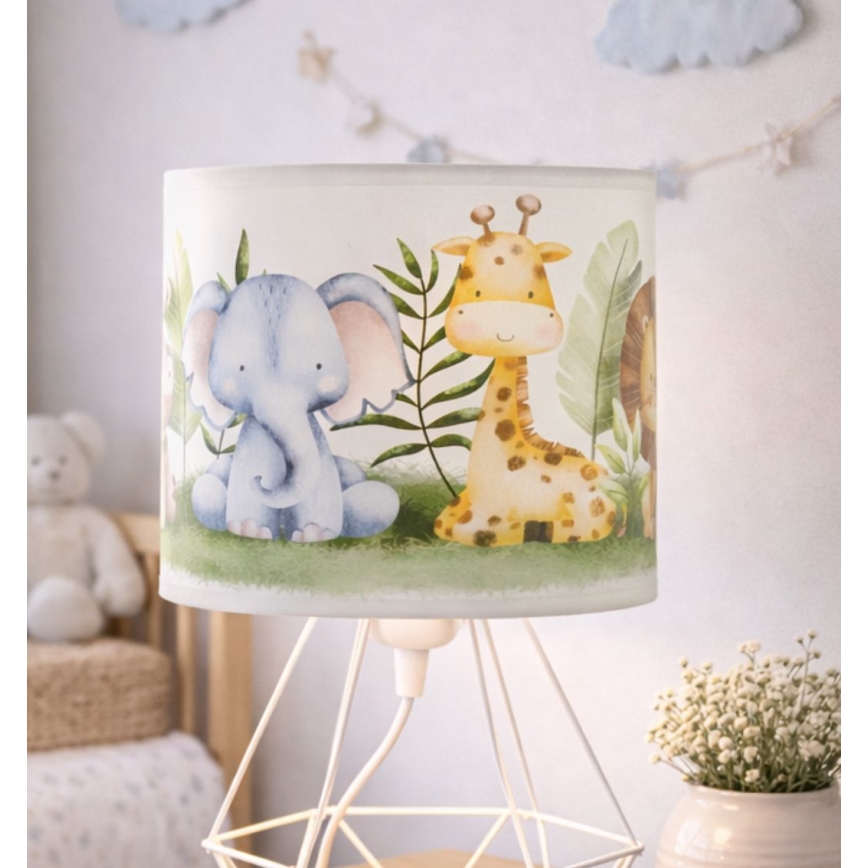 Kinder tafellamp KIDS ROOM 1xE27/60W/230V Ø 18 cm jungle