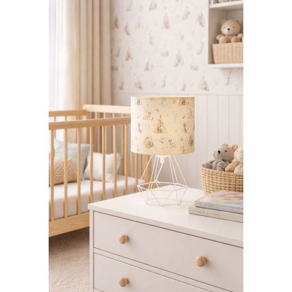 Kinder tafellamp KIDS ROOM 1xE27/60W/230V Ø 18 cm met dierenmotief