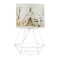 Kinder tafellamp KIDS ROOM 1xE27/60W/230V Ø 18 cm met dierenmotief