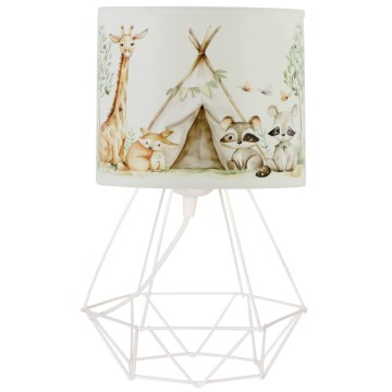 Kinder tafellamp KIDS ROOM 1xE27/60W/230V Ø 18 cm met dierenmotief