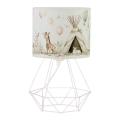 Kinder tafellamp KIDS ROOM 1xE27/60W/230V Ø 18 cm met schattige dieren
