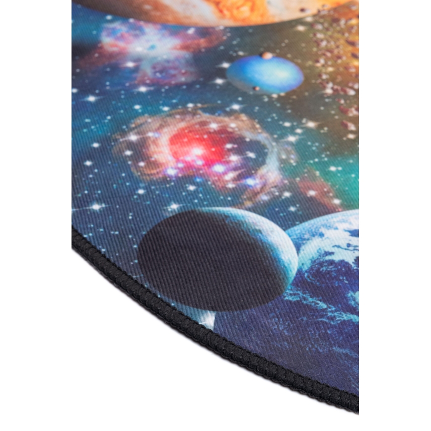 Kinder-vloerkleed met antislip PRINT 3D 80 cm planeten/veelkleurig