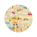 Kinder vloerkleed STELLA STREETS 120 cm beige/stad