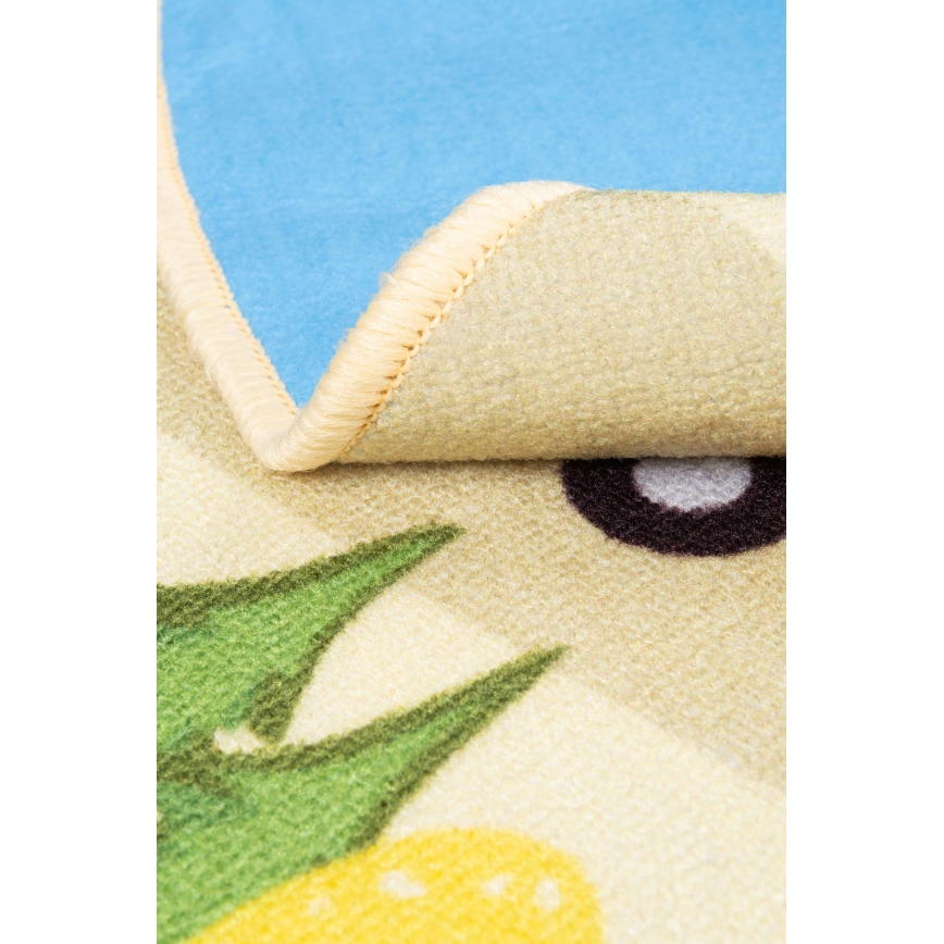 Kinder vloerkleed STELLA STREETS 120 cm beige/stad