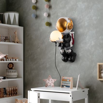 Kinder wandlamp ASTRONAUT 1xE14/40W/230V, koper
