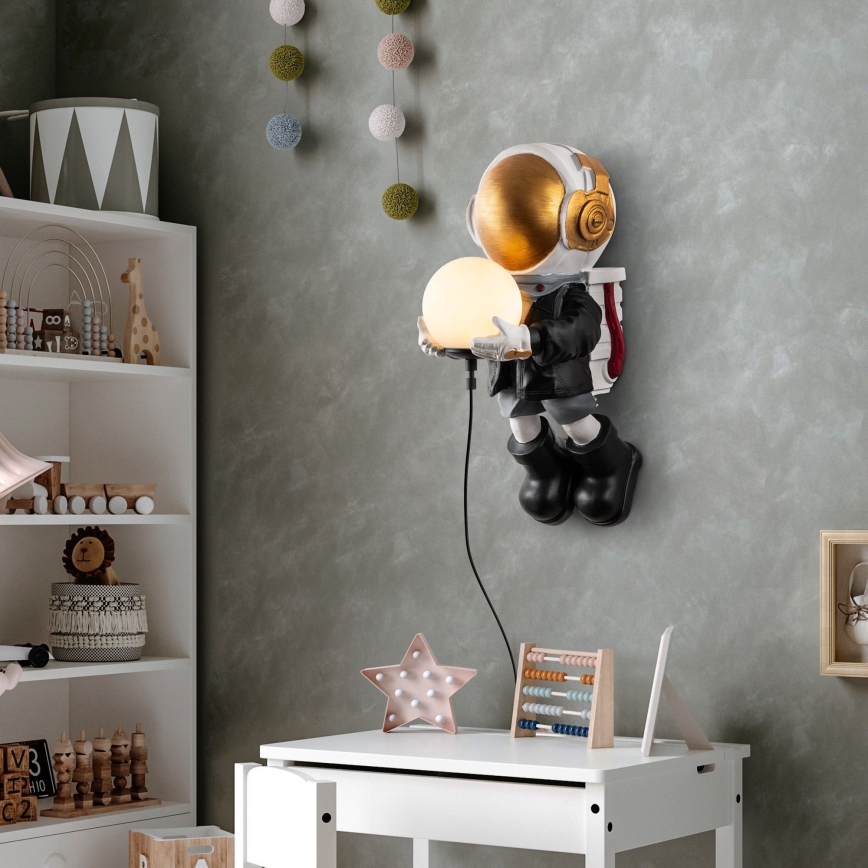 Kinder wandlamp ASTRONAUT 1xE14/40W/230V, koper