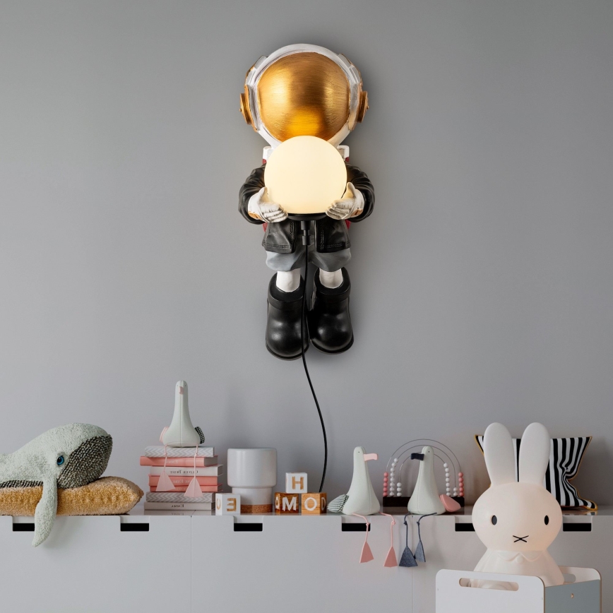 Kinder wandlamp ASTRONAUT 1xE14/40W/230V, koper