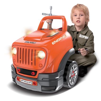 Kinderauto reparatiewerkplaats oranje/grijs