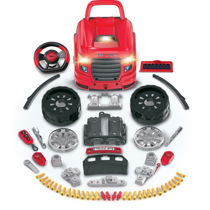 Kinderauto reparatiewerkplaats rood