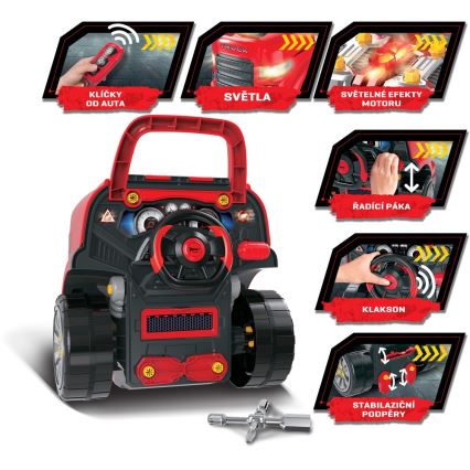 Kinderauto reparatiewerkplaats rood