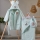 Kinderbadstof set ASLAN - badjas, handdoek, washandje mint