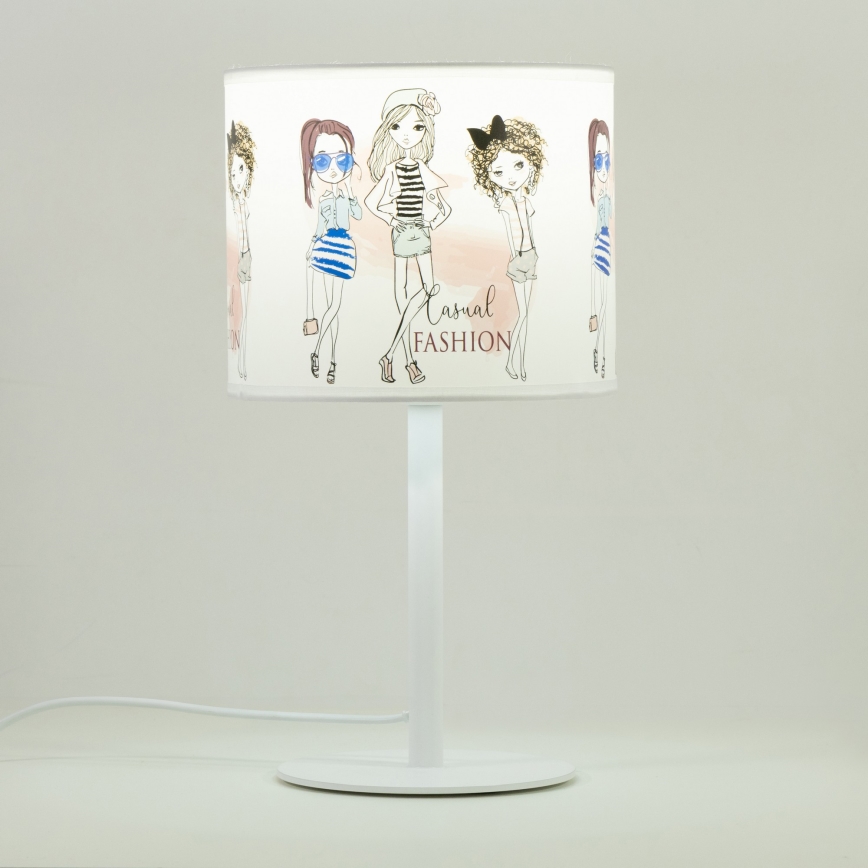 Kinderbureaulamp GIRLS VIBES 1x E27/60W/230V Ø 18 cm voor meisjes