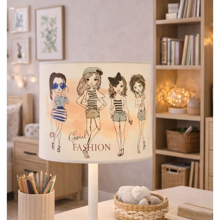 Kinderbureaulamp GIRLS VIBES 1x E27/60W/230V Ø 18 cm voor meisjes