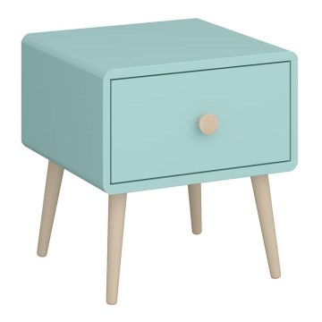 Kinderen nightstand GAIA 44,3x41,4 cm turquoise/eiken