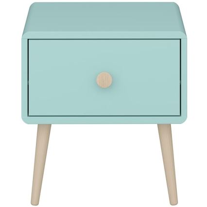 Kinderen nightstand GAIA 44,3x41,4 cm turquoise/eiken