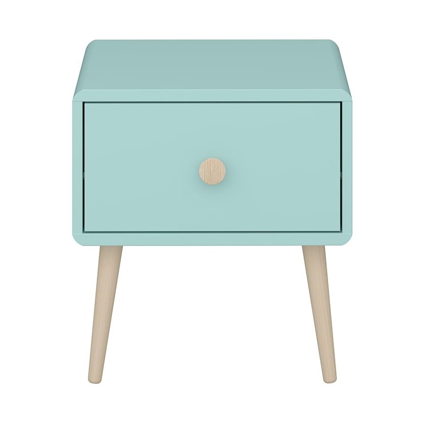 Kinderen nightstand GAIA 44,3x41,4 cm turquoise/eiken
