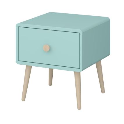 Kinderen nightstand GAIA 44,3x41,4 cm turquoise/eiken
