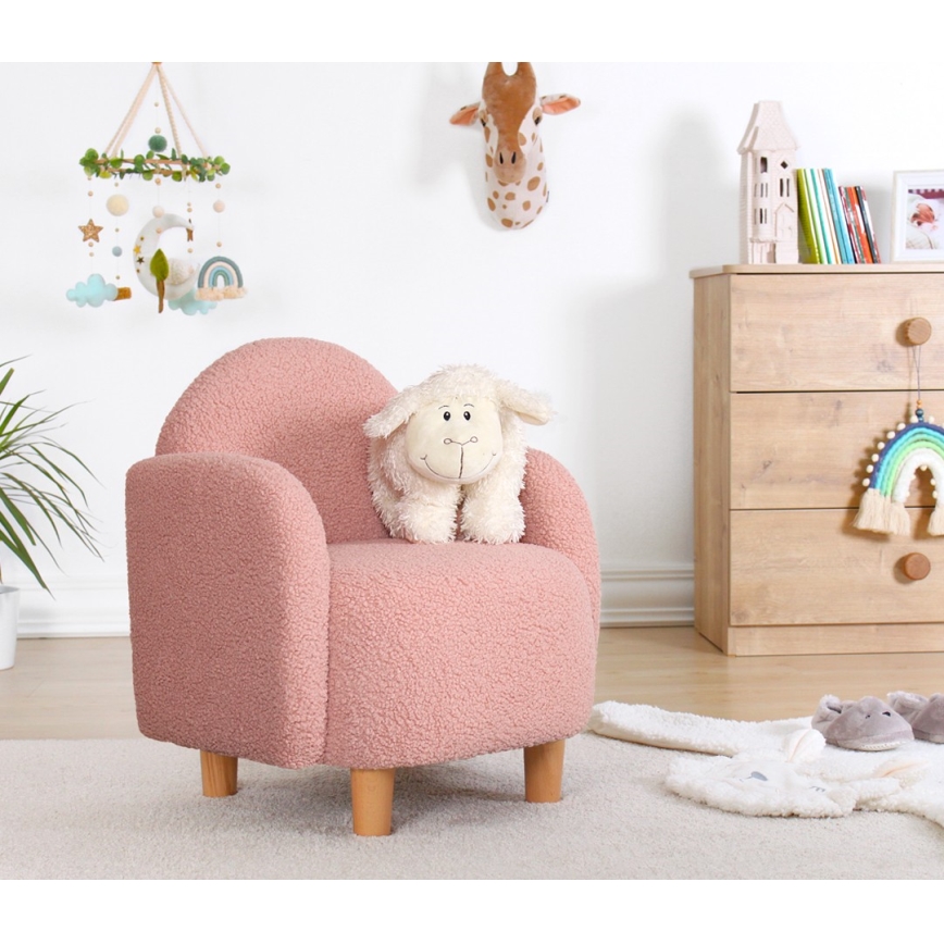 Kinderfauteuil DORY lichtroze