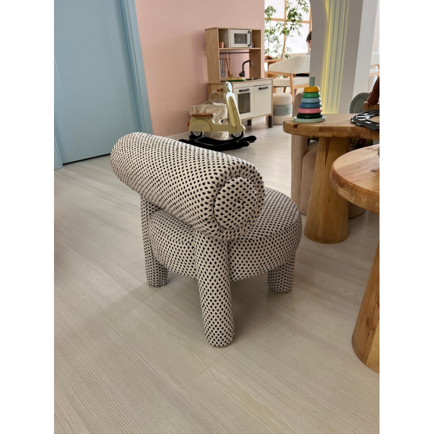 Kinderfauteuil MAVI beige/zwart