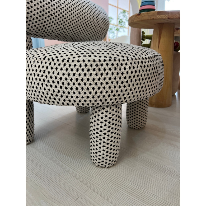 Kinderfauteuil MAVI beige/zwart