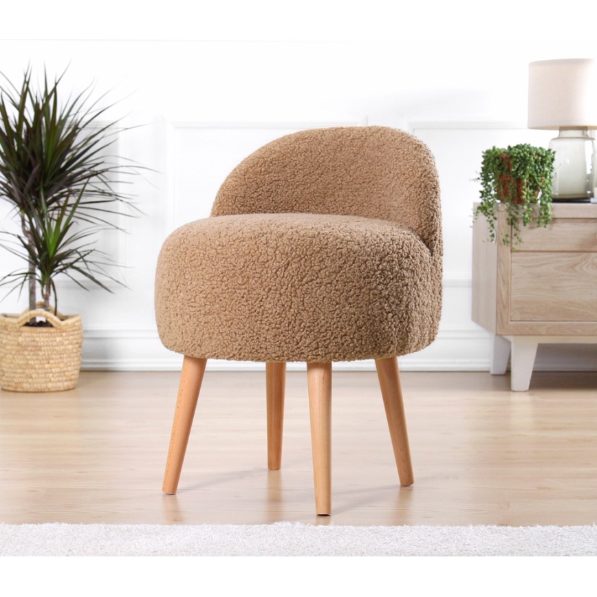 Kinderfauteuil MIKI Ø 46 cm bruin