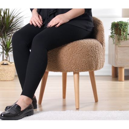 Kinderfauteuil MIKI Ø 46 cm bruin