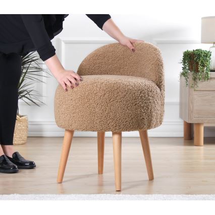 Kinderfauteuil MIKI Ø 46 cm bruin