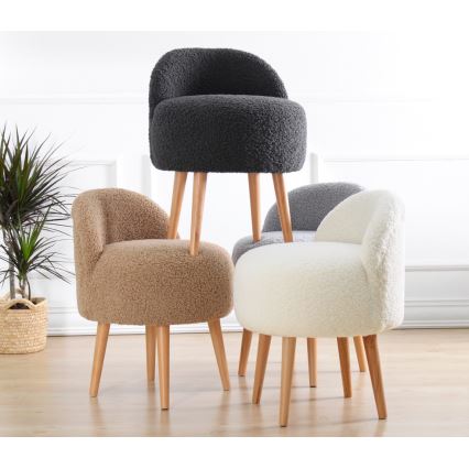 Kinderfauteuil MIKI Ø 46 cm bruin