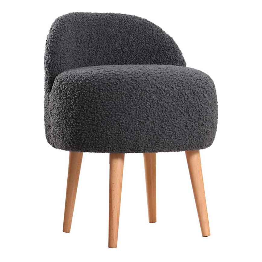 Kinderfauteuil MIKI Ø 46 cm donkergrijs