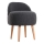 Kinderfauteuil MIKI Ø 46 cm donkergrijs
