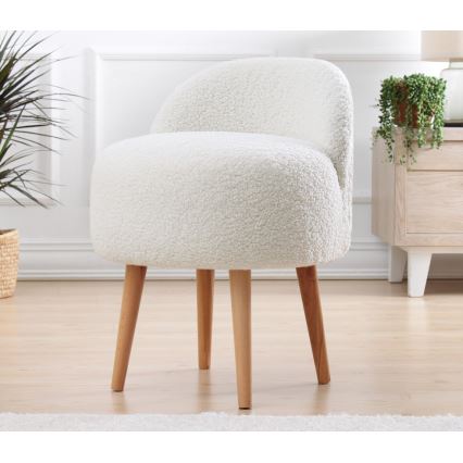 Kinderfauteuil MIKI Ø 46 cm, wit
