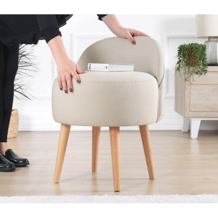 Kinderfauteuil NIKI Ø 46 cm crème