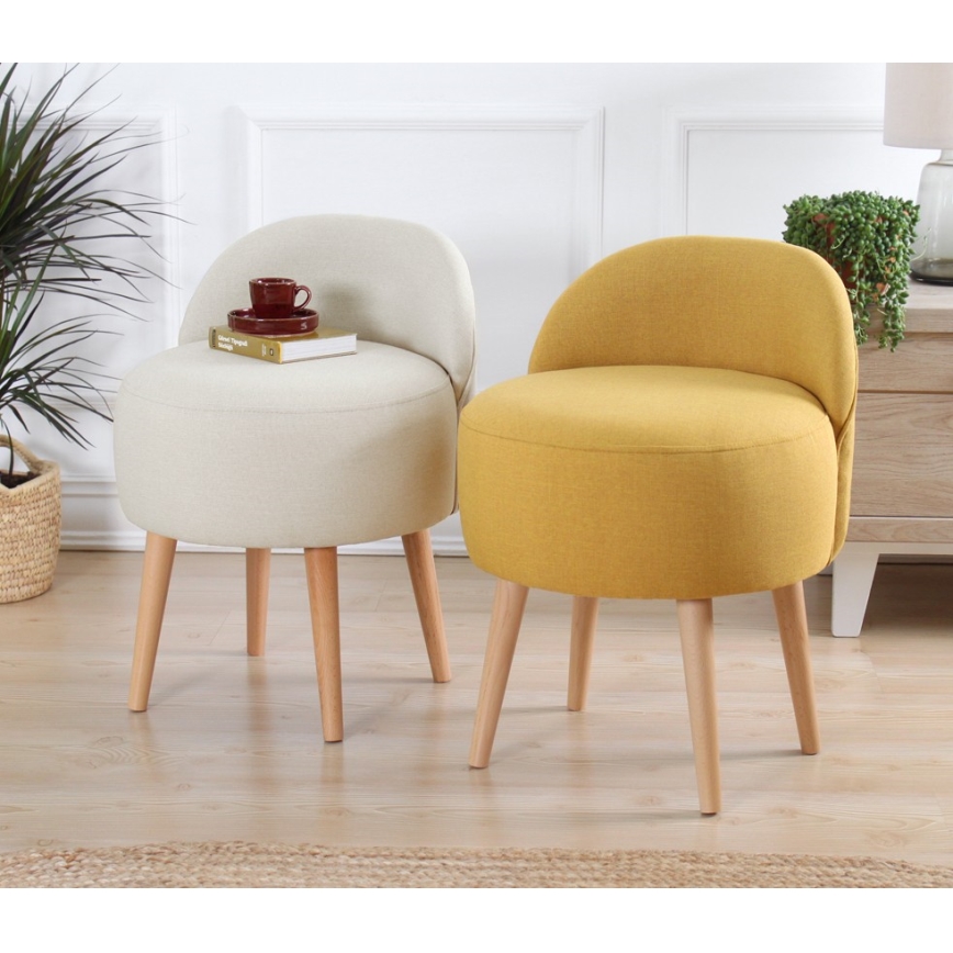 Kinderfauteuil NIKI Ø 46 cm crème