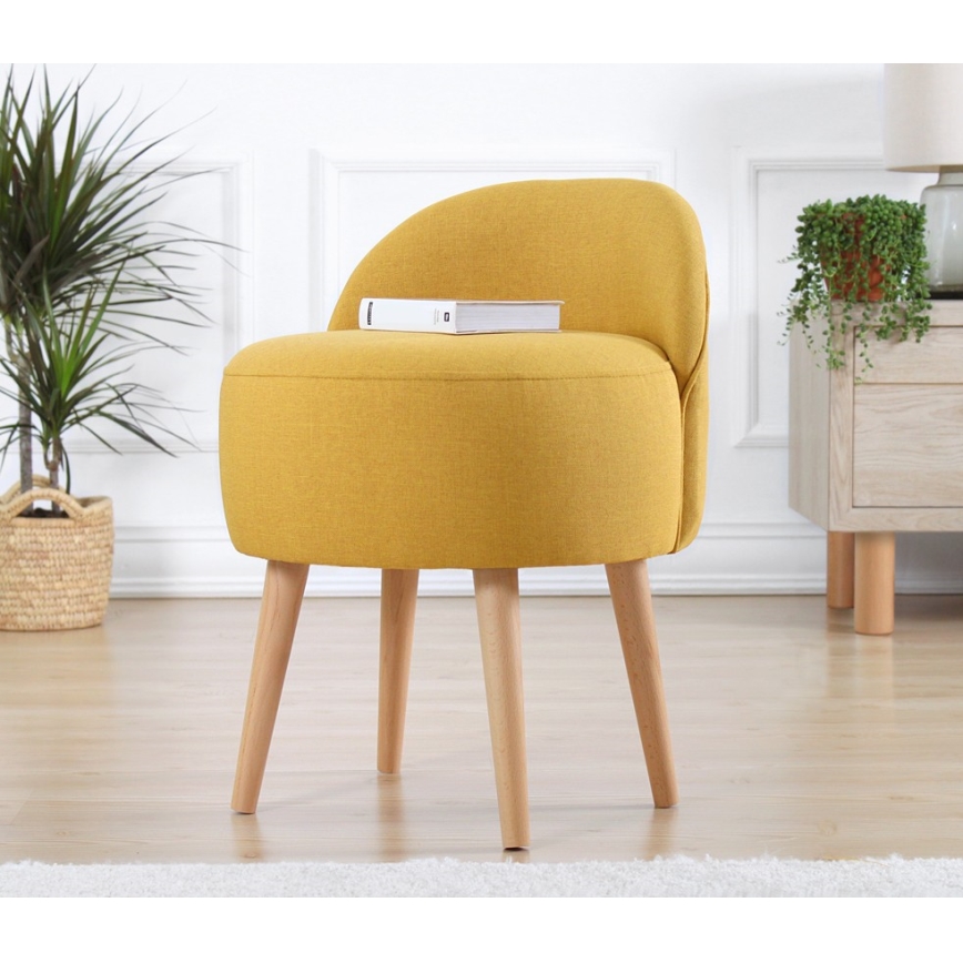 Kinderfauteuil NIKI Ø 46 cm geel