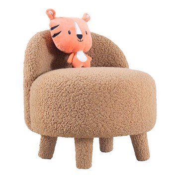 Kinderfauteuil PIXI, Ø 46 cm, bruin