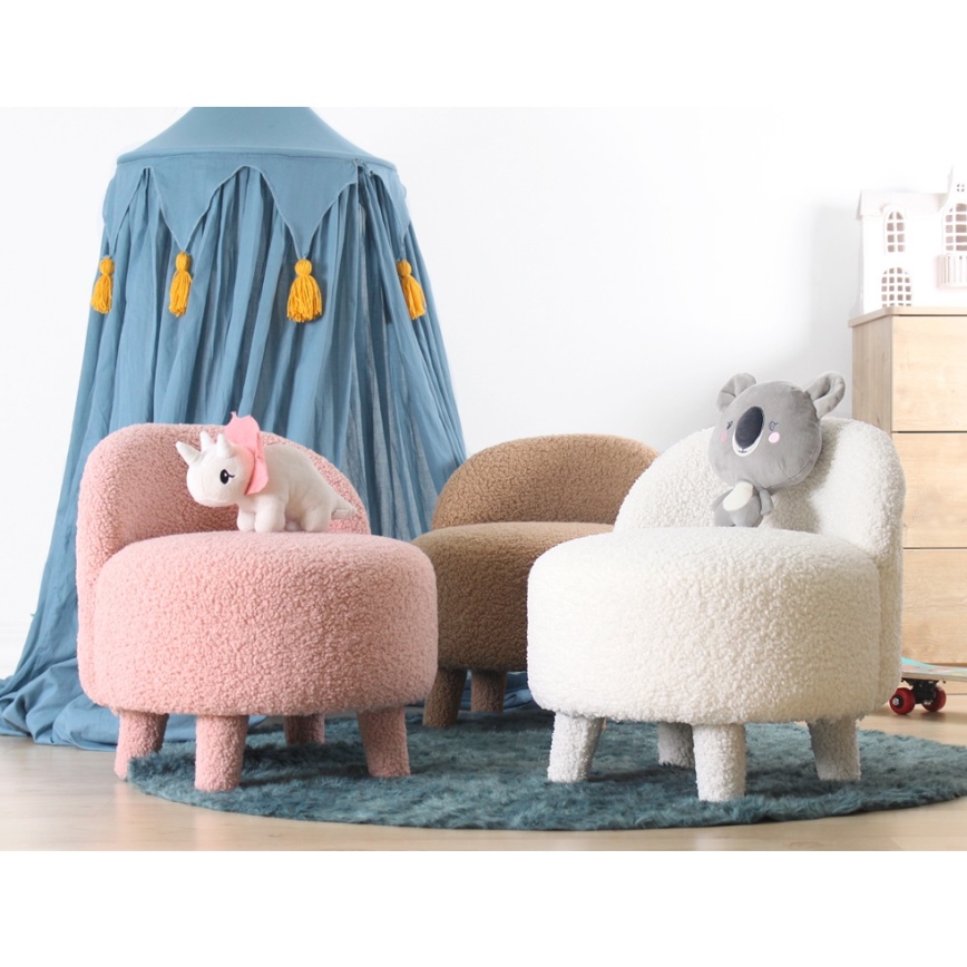 Kinderfauteuil PIXI Ø 46 cm roze