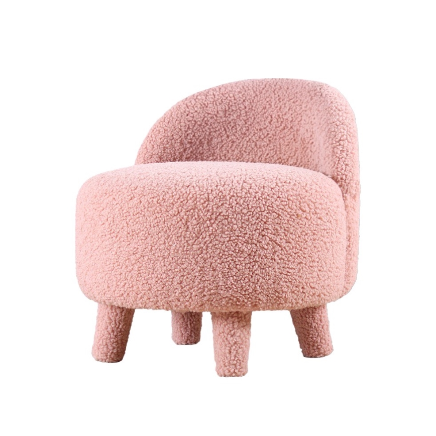 Kinderfauteuil PIXI Ø 46 cm roze