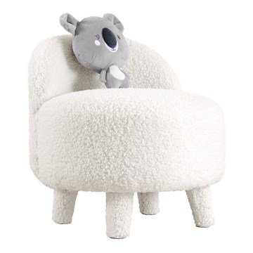 Kinderfauteuil PIXI Ø 46 cm, wit