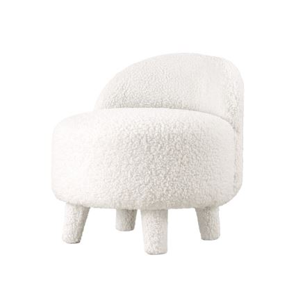 Kinderfauteuil PIXI Ø 46 cm, wit