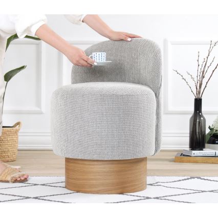 Kinderfauteuil RIKI 40x47 cm grijs