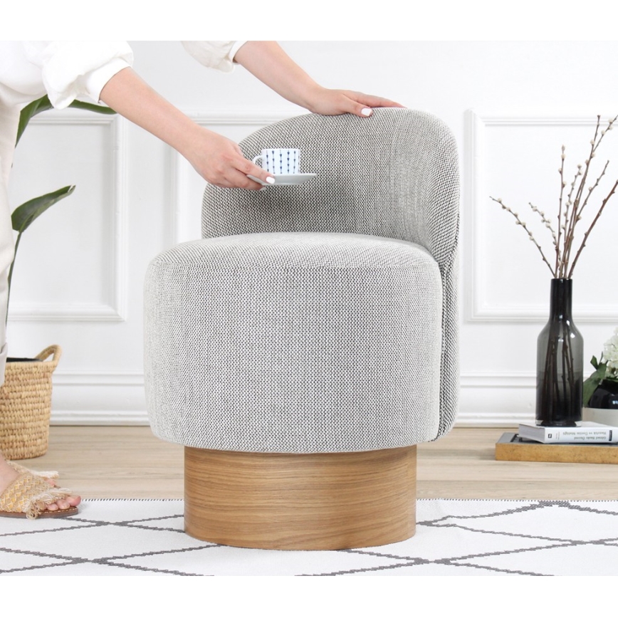 Kinderfauteuil RIKI 40x47 cm grijs